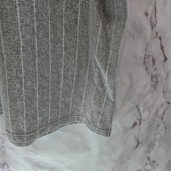 Roolee Dress Womens Small Gray White Striped T Shirt Long Sleeve Zip Pockets - Picture 5 of 14